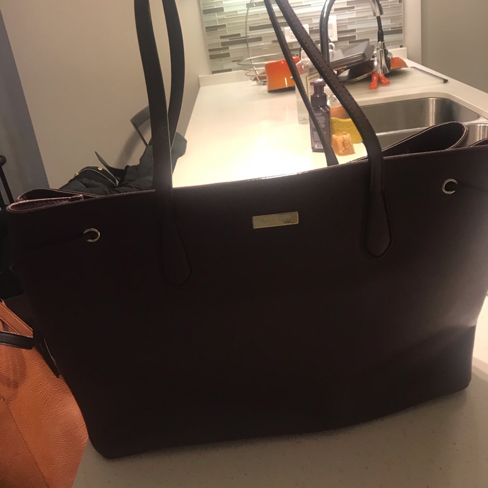 Kate spade maroon large tote used 2x